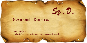 Szuromi Dorina névjegykártya