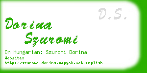 dorina szuromi business card